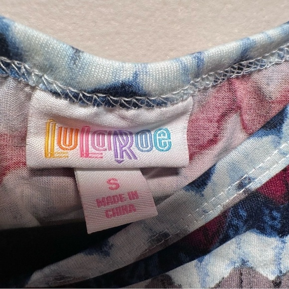 LulaRoe Carly Long/Midi Dress High Low Hem Stretchy Comfortable Sweater Print - Picture 7 of 16